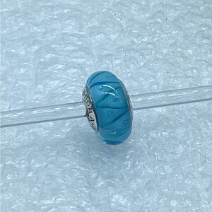 Pandora, “ Blue Looking Glass” Murano S925Ale Charm 790923 M14-5